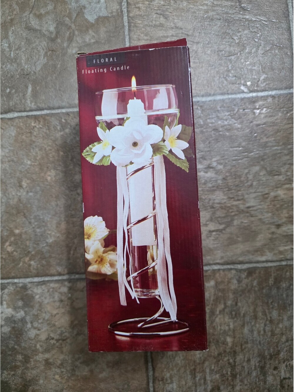 Studio Silversmiths Floral Floating Candle Holder with Glass Vase